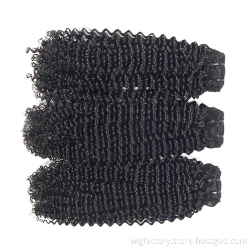 Wholesale short jerry curl hairstyles for women, 12 inch jerry curl human hair, braizlian double drawn curly human hair